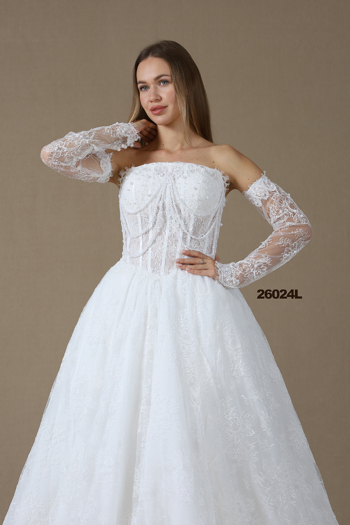 BLOOM Straplez Helen A Kesim Gelinlik