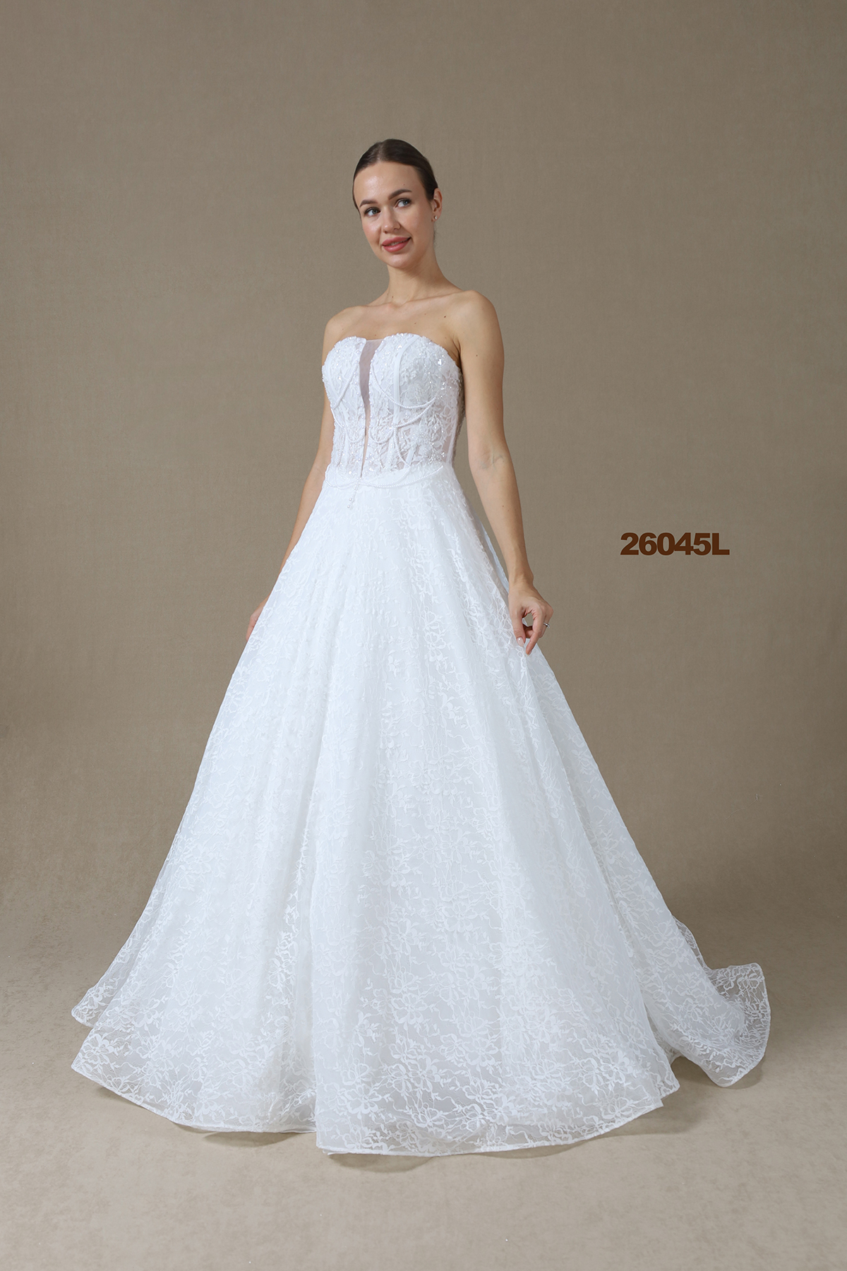 EMILIA Straplez Helen A Kesim Gelinlik