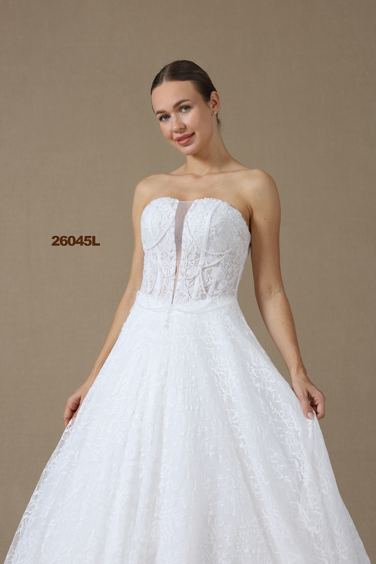 EMILIA Straplez Helen A Kesim Gelinlik