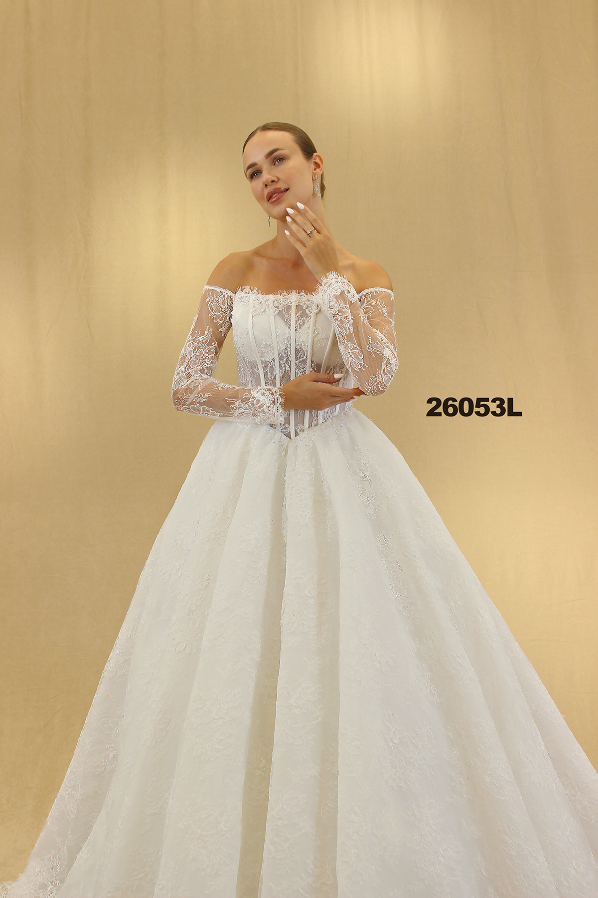 HELENA Straplez Helen A Kesim Pileli Gelinlik